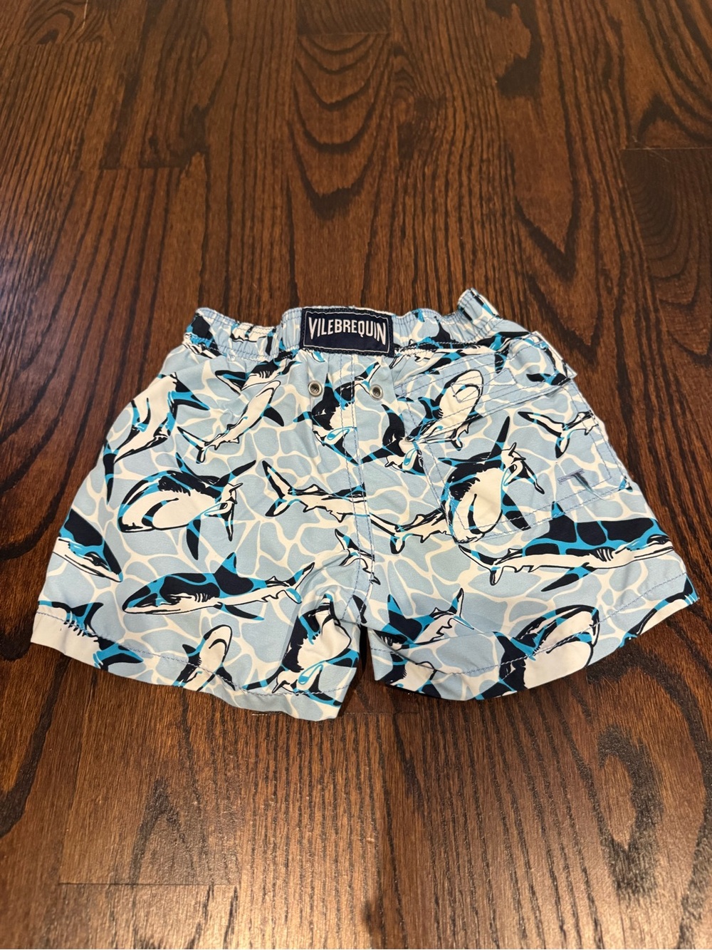Vilebrequin Blue and Black Shark Swim Shorts